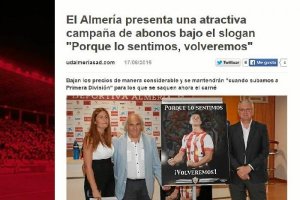 Puesta de largo de la campaña de abonados en el Almería.