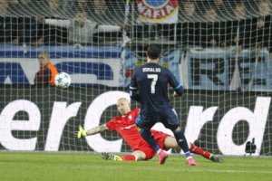 Cristiano Ronaldo, marcando el 0-1 al Malmoe.