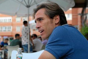 El jugador de la UD Almería, Corona.