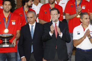 Rajoy con los campeones.