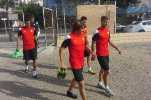 Dubarbier, llegando este lunes al campo de la Vega de Acá.