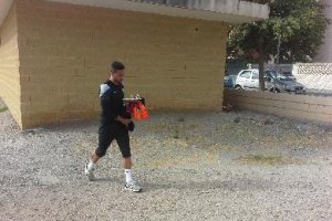 Casto se fue del campo a los 15 minutos del inicio del entrenamiento.