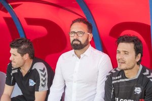 José Bordalás en el banquillo del Mediterráneo.