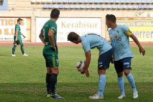 Fran Oller y Javilillo en el partido contra el Mancha Real.