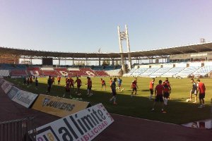 Entrenamiento suave en el Estadio.