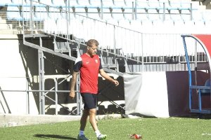 Jorge Morcillo en el entreno de este jueves.