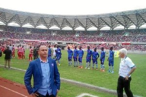 Antonio Flores en el Estadio Nacional previo a la Supercopa.