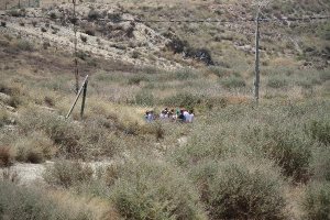 Técnicos del Ciemat en una visita a Palomares