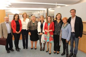 Carmen Ortiz, en Bruselas con eurodiputados españoles.
