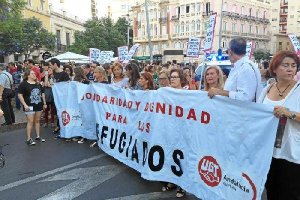 Manifestación organizada esta tarde en Puerta Purchena