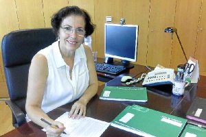 Gracia Fernández en la sede de la delegación de Salud.