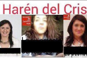 Montaje ofensivo difundido en Vélez Rubio y opbjeto de la denuncia