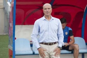 Miguel Rivera en el partido con el UCAM Murcia.