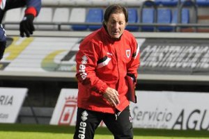 Anquela, en su etapa de entrenador en el Numancia.