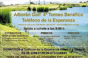 Parte del cartel del torneo de golf solidario.