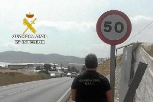 Tramo de la carretera en la que fue captado el conductor denunciado.