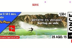El cupón estaba dedicado al surf en la serie Deporte en Verano.