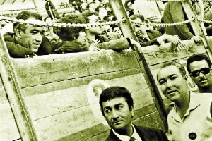 Anthony Quinn en la Plaza de Toros de Almería.