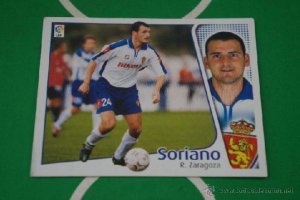Estampa con un Soriano más joven en el Zaragoza.