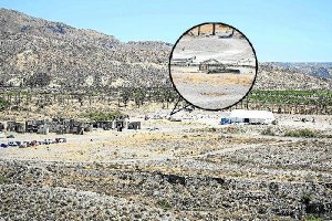 Aspecto, ayer lunes, del set de la serie en El Chorrillo.