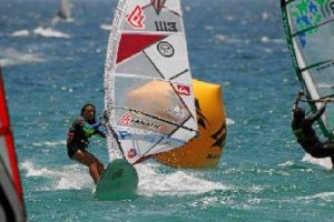 La virgitana en plena competición.