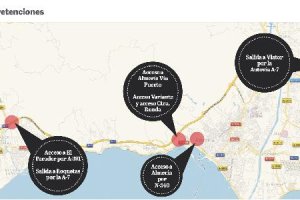 Principales retenciones en las carreteras de la província