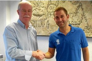 El alcalde de Lucainena con Sergio Domínguez.