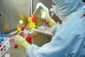 Trabajo de investigación en un laboratorio.