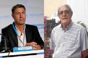 El candidato del PP a la Generalitat de Cataluña, Xavier García Albiol, y su padre, Pedro García Sánchez.