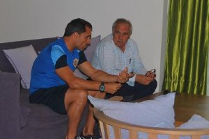 Sergi y Alfonso García en la concentración de Asturias.