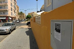 Cartel de búsqueda de Manuel García en la calle Bilbao