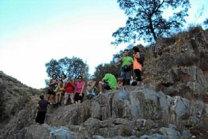 Los participantes disfrutando de los bellos parajes.