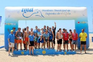 El podio con los vencedores.