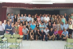 Exalumnos del instituto durante el reencuentro del pasado sábado.