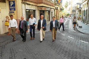 Dirigentes del PP, esta mañana en Almería.