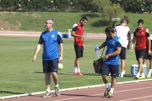 Francisco Javier Morate en el entrenamiento.