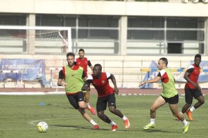 Fatau en una de las acciones del partidillo.