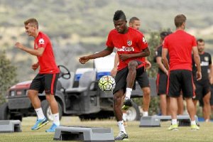 Thomas trabajando con el Atlético.