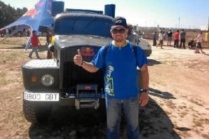 Cholo en uno de los grandes eventos a los que acudía.