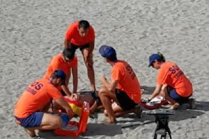 Simulacro de rescate realizado por los socorristas de la capital