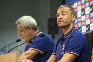 Luis Enrique en rueda de prensa.