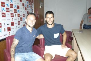 Iván Sánchez y Míchel Zabaco en rueda de prensa.