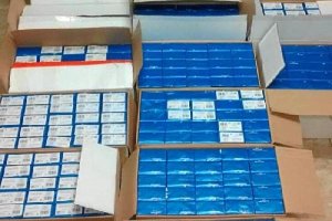 Cajas con el tabaco incautado en Roquetas.