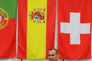 Fortunato Sánchez con la camiseta de España.