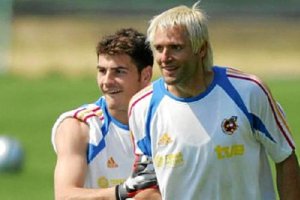 Iker y Cañizares con la Selección.