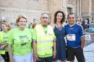 Con la concejala de Deportes María Vázquez.