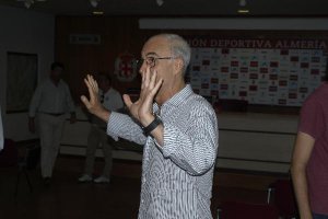 Ripoll nada más terminar la rueda de prensa.