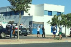 Cordón policial en la zona