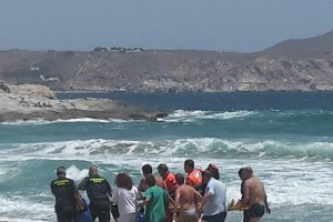Imagen del rescate en Cala del Plomo