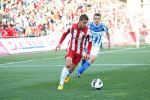 Iago Falqué en su etapa de jugador del Almería.